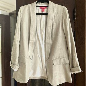 Catherine Malandrino Beige Linen Blazer